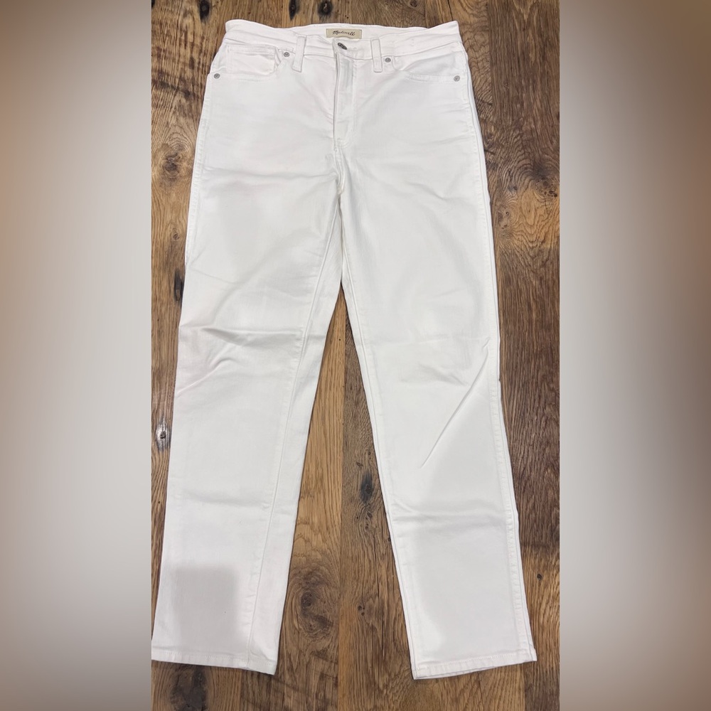 Madewell White Stovepipe Denim Jeans